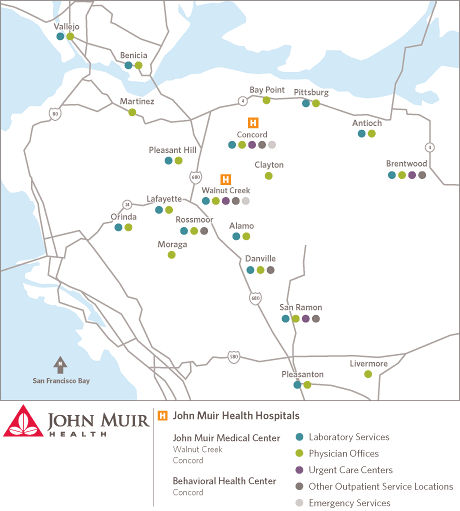 John Muir Health Map