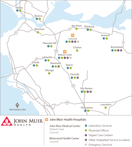 John Muir Health Map