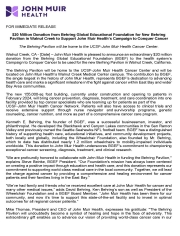 $20 Million Dollar Donation from Behring Global Educational Foundation