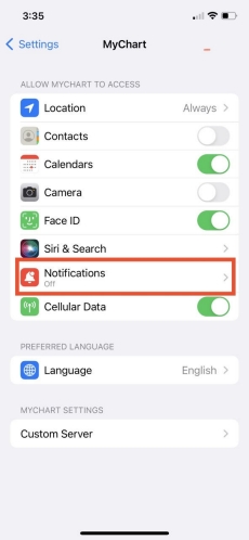 select notifications